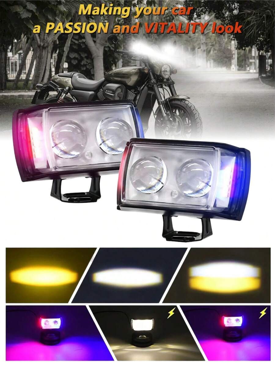 Faros delanteros auxiliares de LED para coche moto