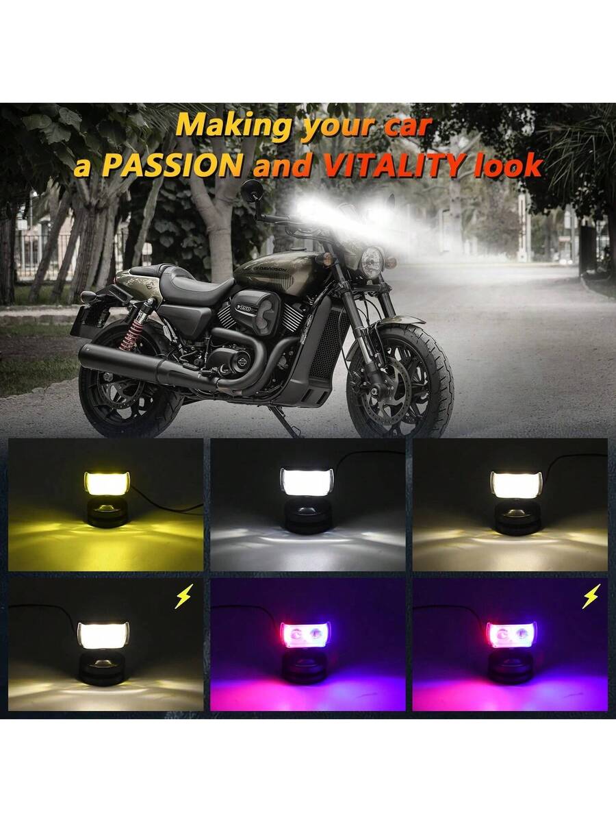 Faros delanteros auxiliares de LED para coche moto
