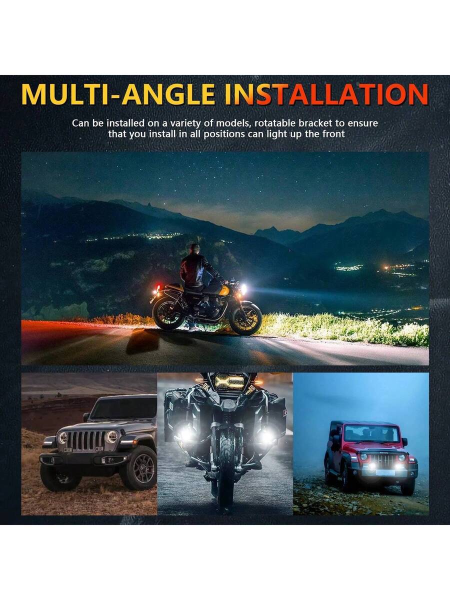 Faros delanteros auxiliares de LED para coche moto