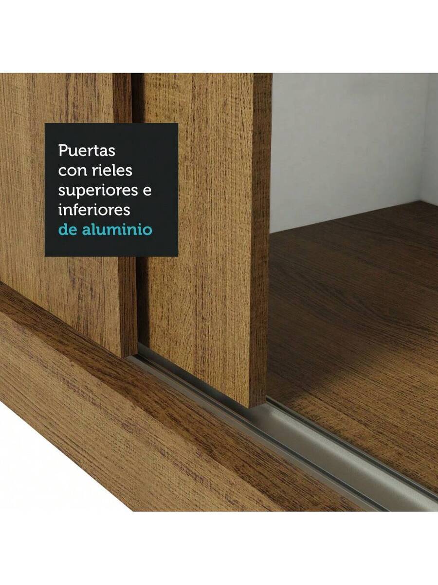 Ropero Closet Madesa Mônaco 3 Puertas 1 Espejo