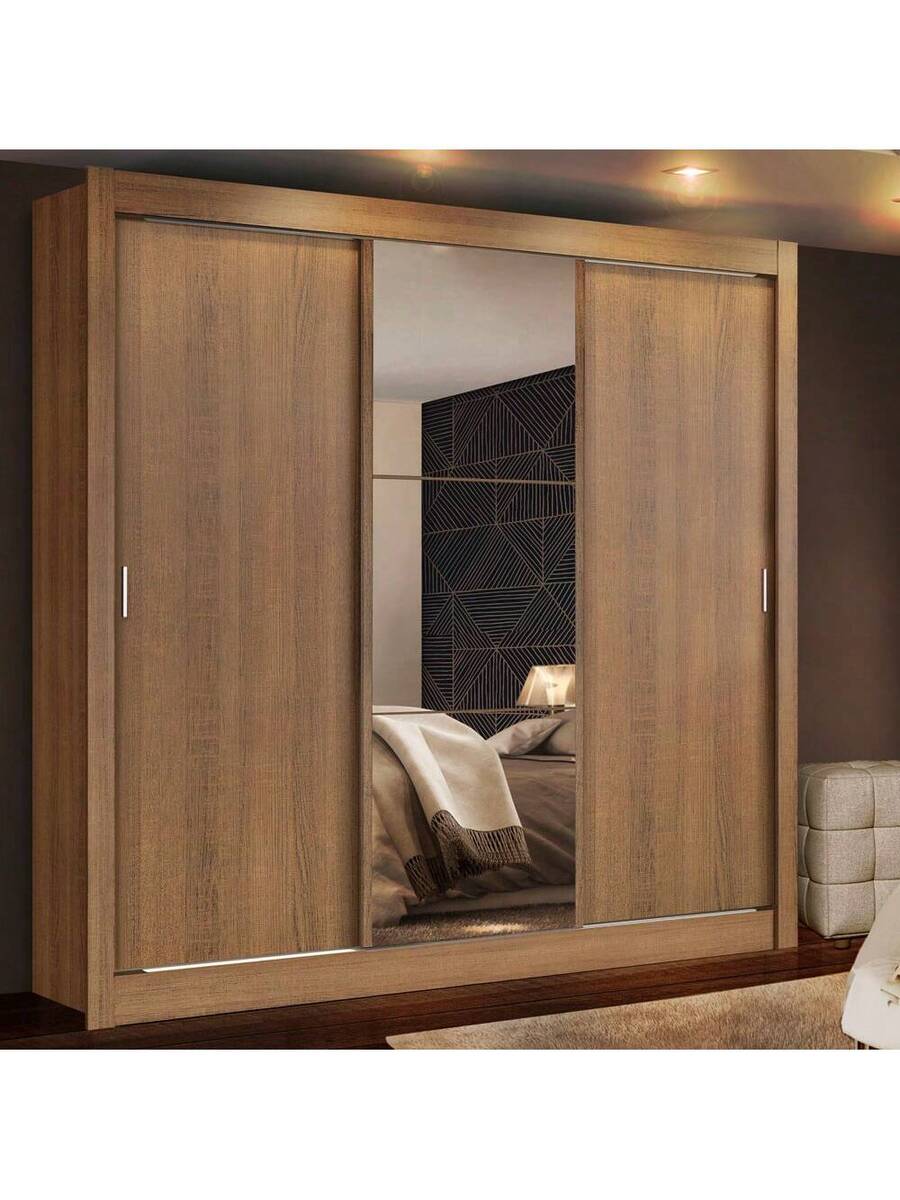 Ropero Closet Madesa Mônaco 3 Puertas 1 Espejo