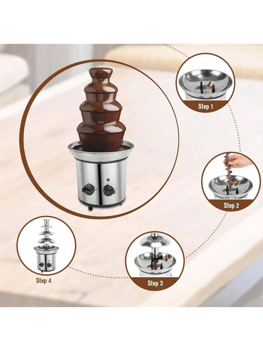Fuente de chocolate de 4 niveles