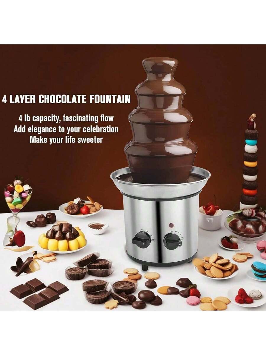 Fuente de chocolate de 4 niveles