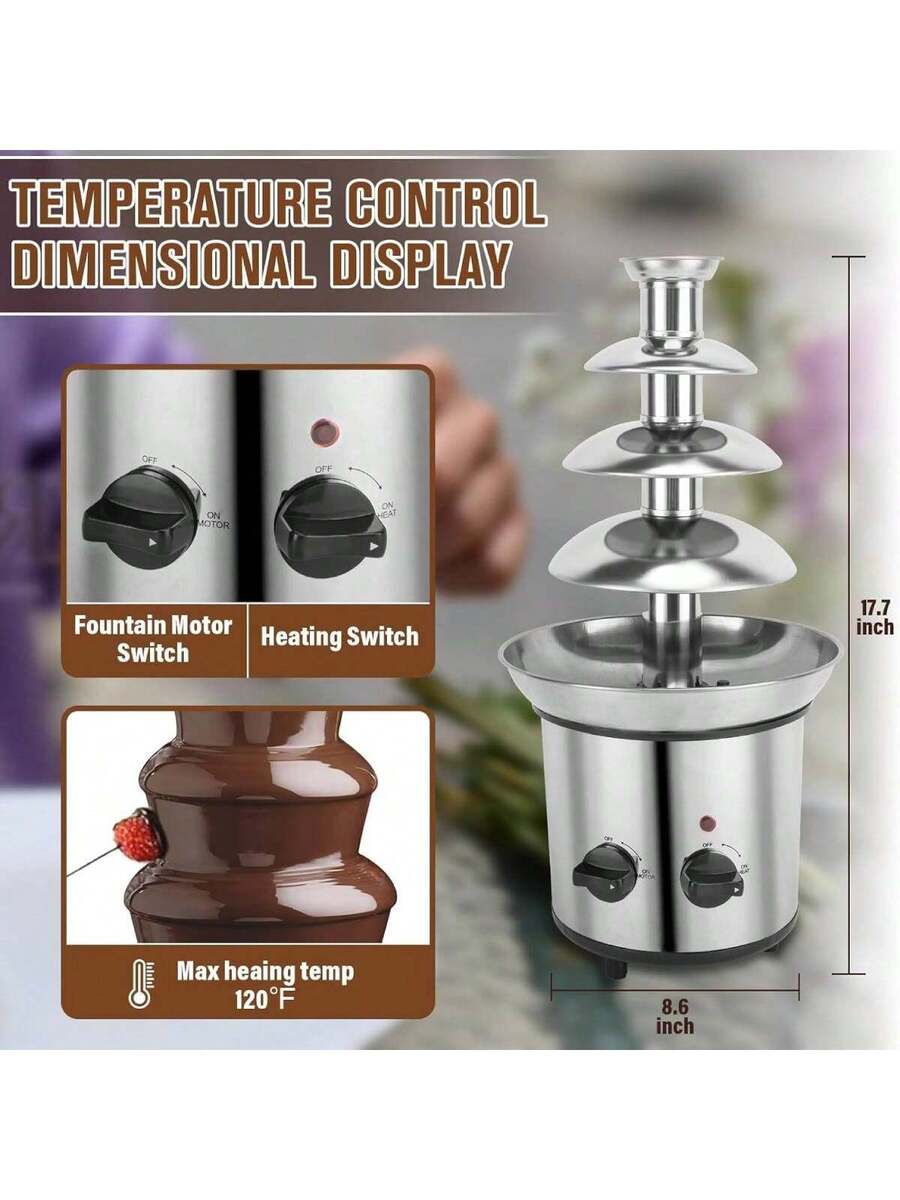 Fuente de chocolate de 4 niveles