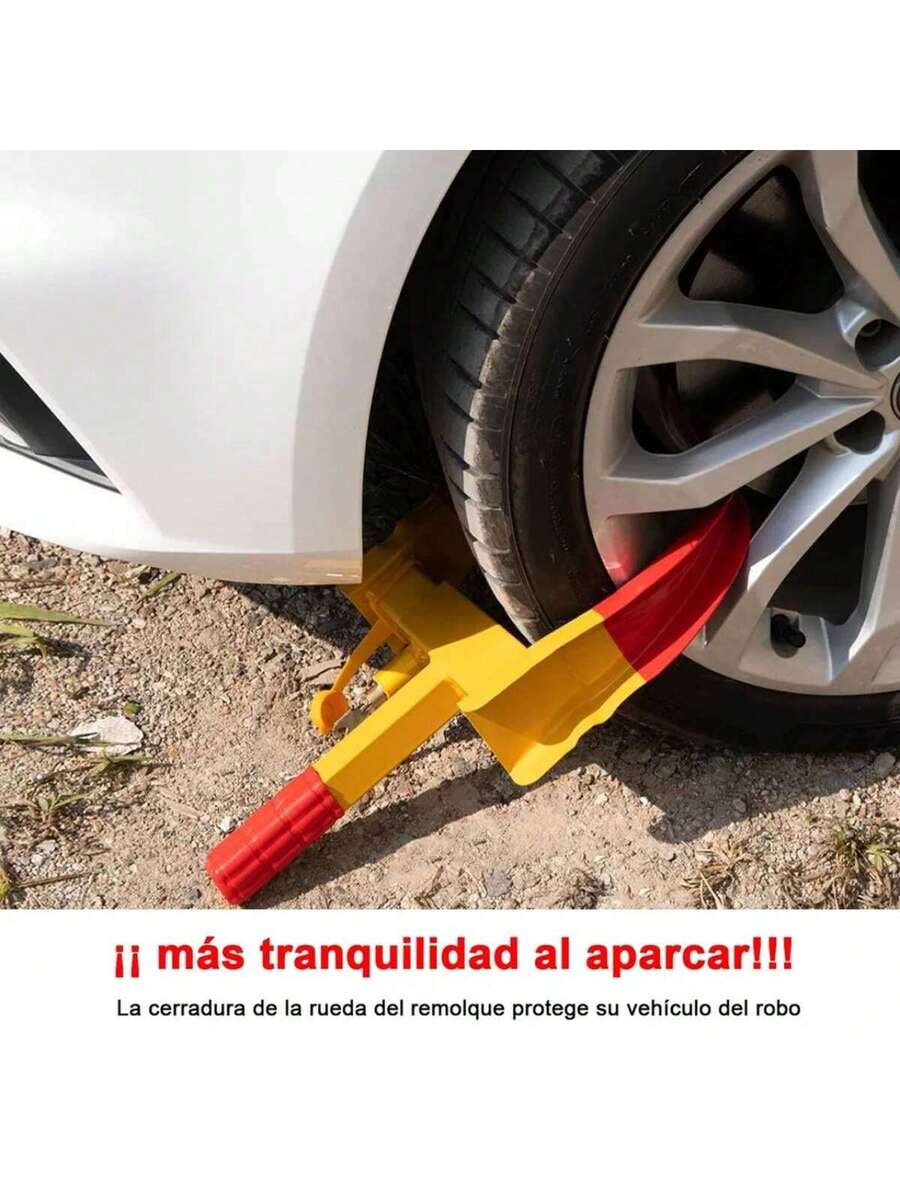 Cerradura de abrazadera de rueda con 2 llaves