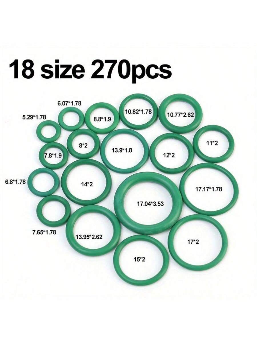 595 piezas Juego de Aros Tóricos - Forma redonda, Goma sintética
