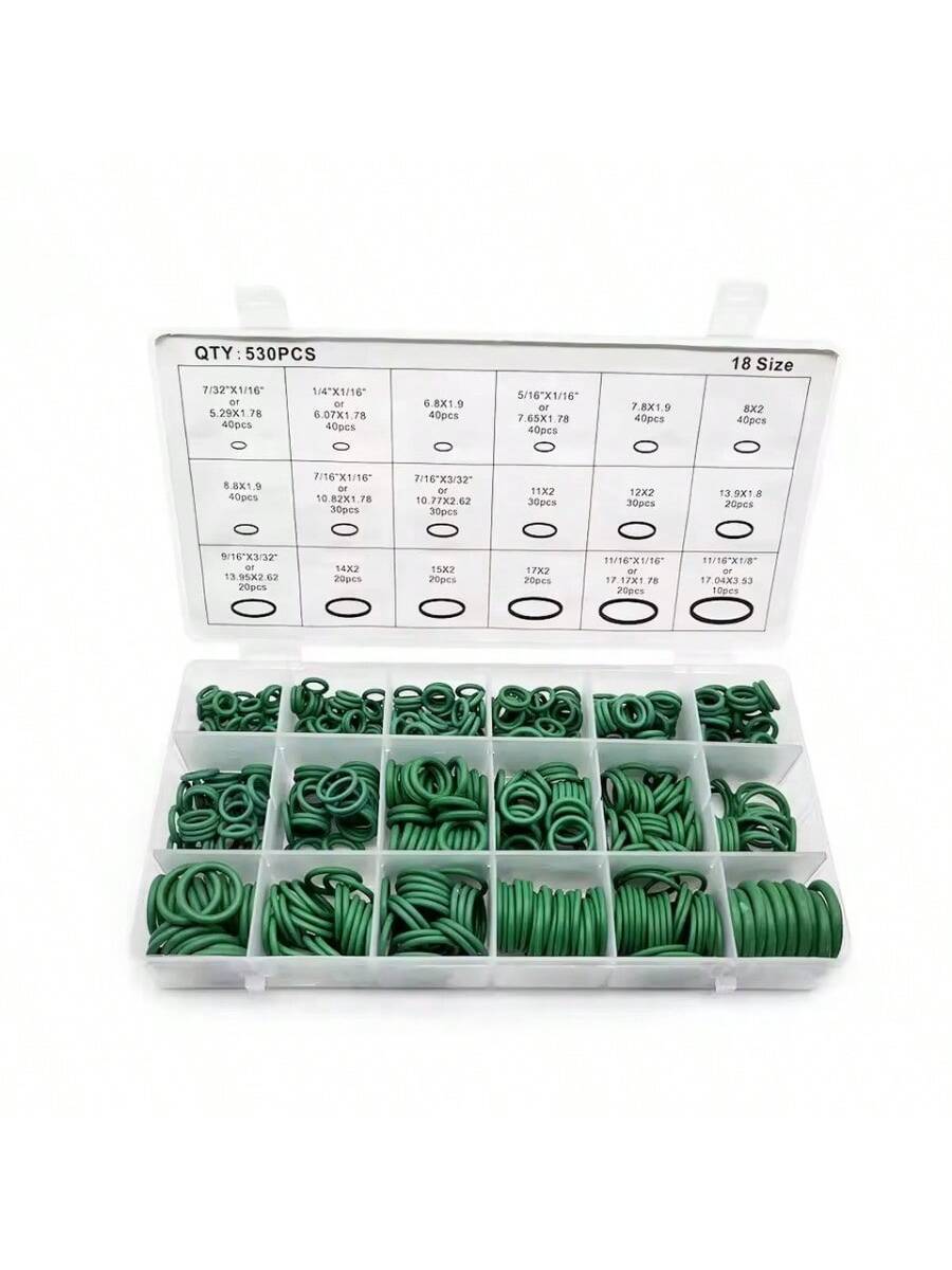 595 piezas Juego de Aros Tóricos - Forma redonda, Goma sintética
