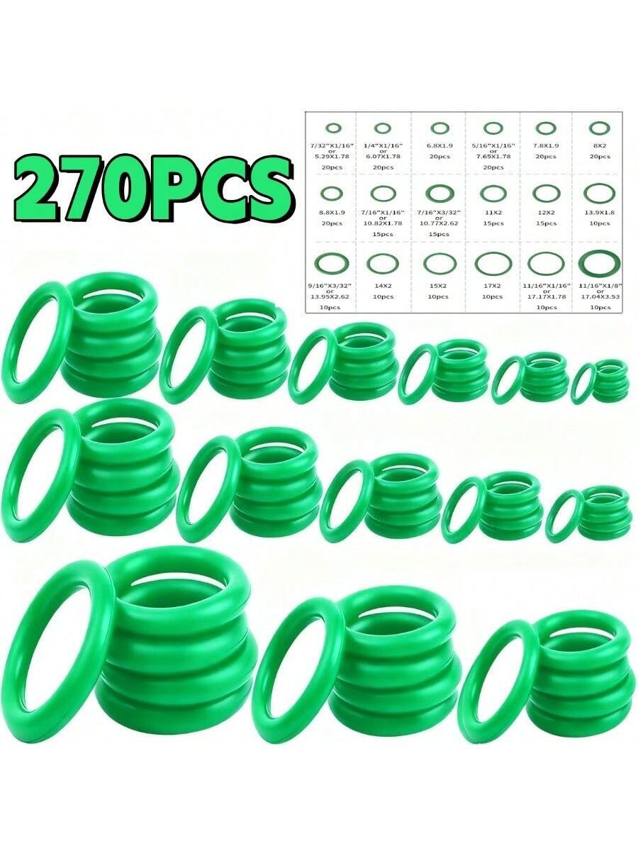 595 piezas Juego de Aros Tóricos - Forma redonda, Goma sintética