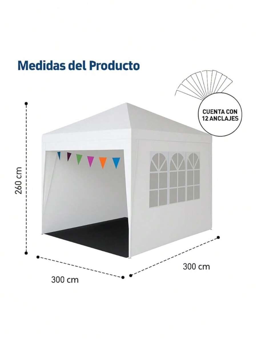 Toldo/Carpa con paredes con Ventanas Laterales