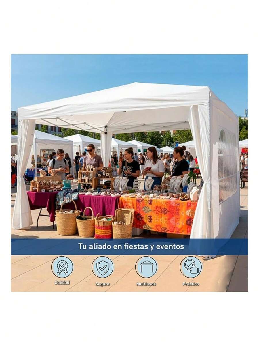 Toldo/Carpa con paredes con Ventanas Laterales