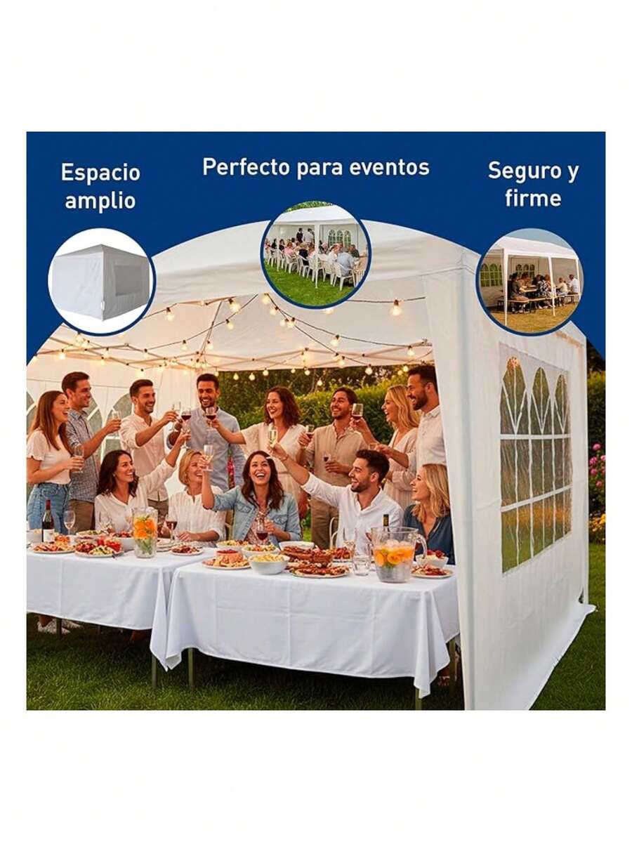 Toldo/Carpa con paredes con Ventanas Laterales
