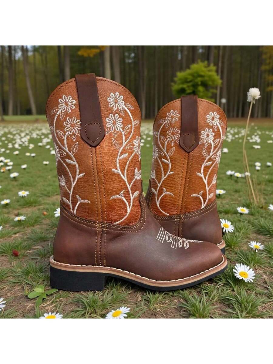 BOTA ELEGANTE VAQUERA CALIDAD PREMIUM EN PIEL RODEO PARA DAMA SUPER COMODA