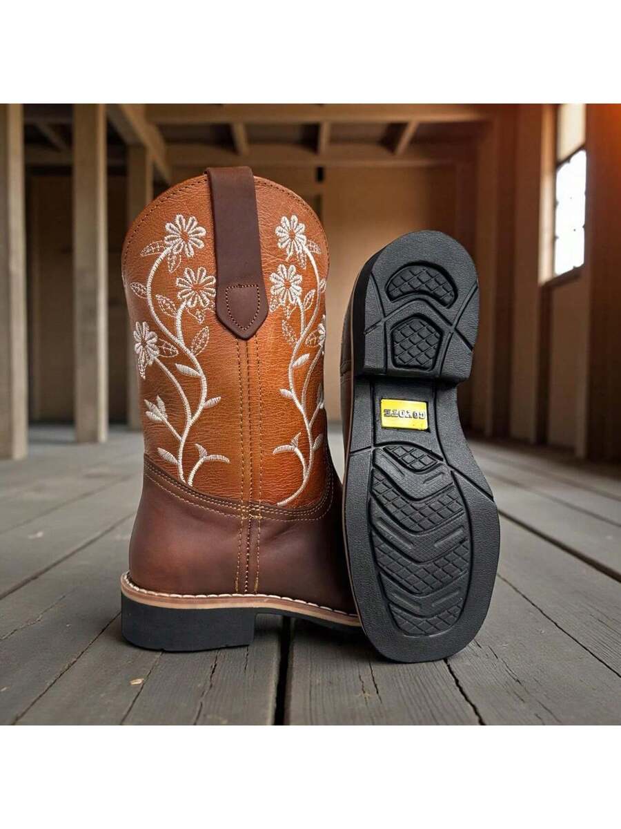 BOTA ELEGANTE VAQUERA CALIDAD PREMIUM EN PIEL RODEO PARA DAMA SUPER COMODA