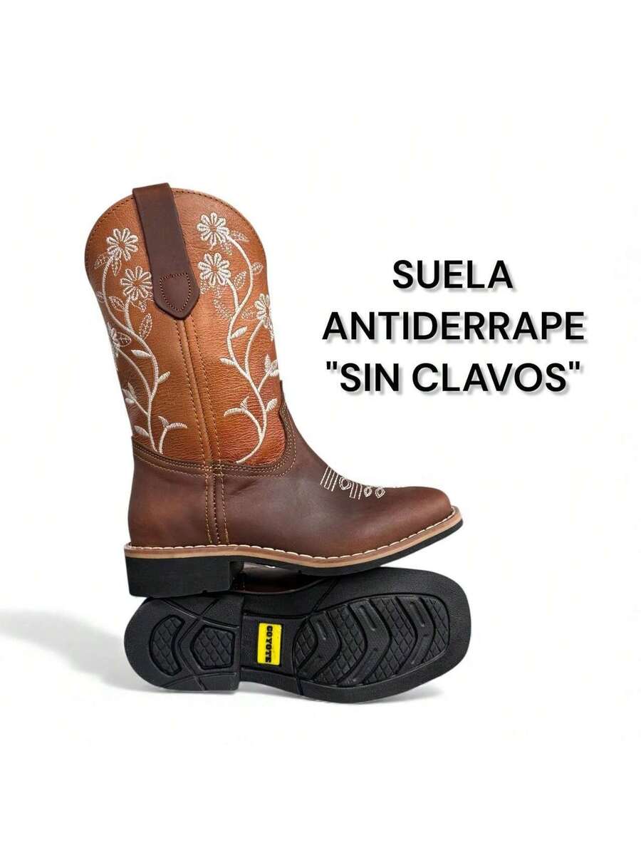 BOTA ELEGANTE VAQUERA CALIDAD PREMIUM EN PIEL RODEO PARA DAMA SUPER COMODA