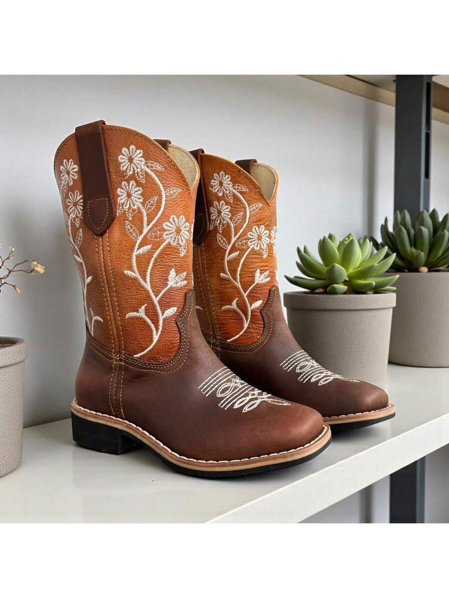BOTA ELEGANTE VAQUERA CALIDAD PREMIUM EN PIEL RODEO PARA DAMA SUPER COMODA