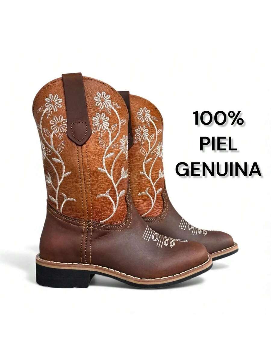 BOTA ELEGANTE VAQUERA CALIDAD PREMIUM EN PIEL RODEO PARA DAMA SUPER COMODA
