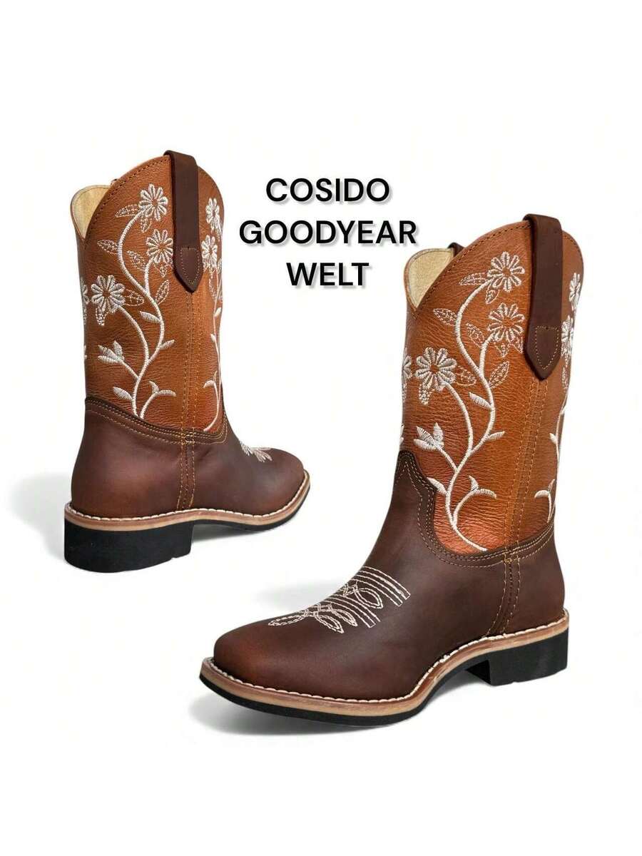 BOTA ELEGANTE VAQUERA CALIDAD PREMIUM EN PIEL RODEO PARA DAMA SUPER COMODA