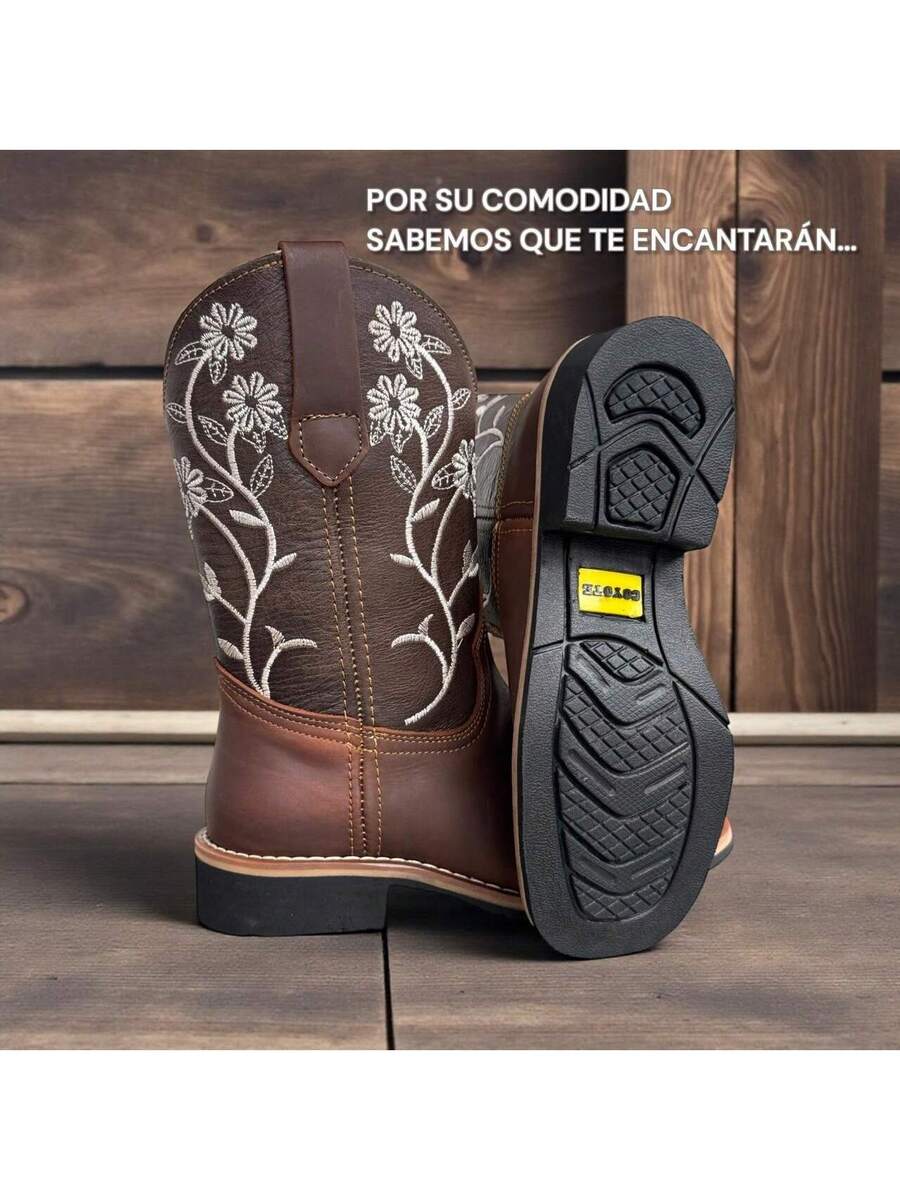 BOTA ELEGANTE VAQUERA CALIDAD PREMIUM EN PIEL RODEO PARA DAMA SUPER COMODA