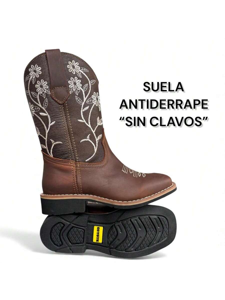BOTA ELEGANTE VAQUERA CALIDAD PREMIUM EN PIEL RODEO PARA DAMA SUPER COMODA