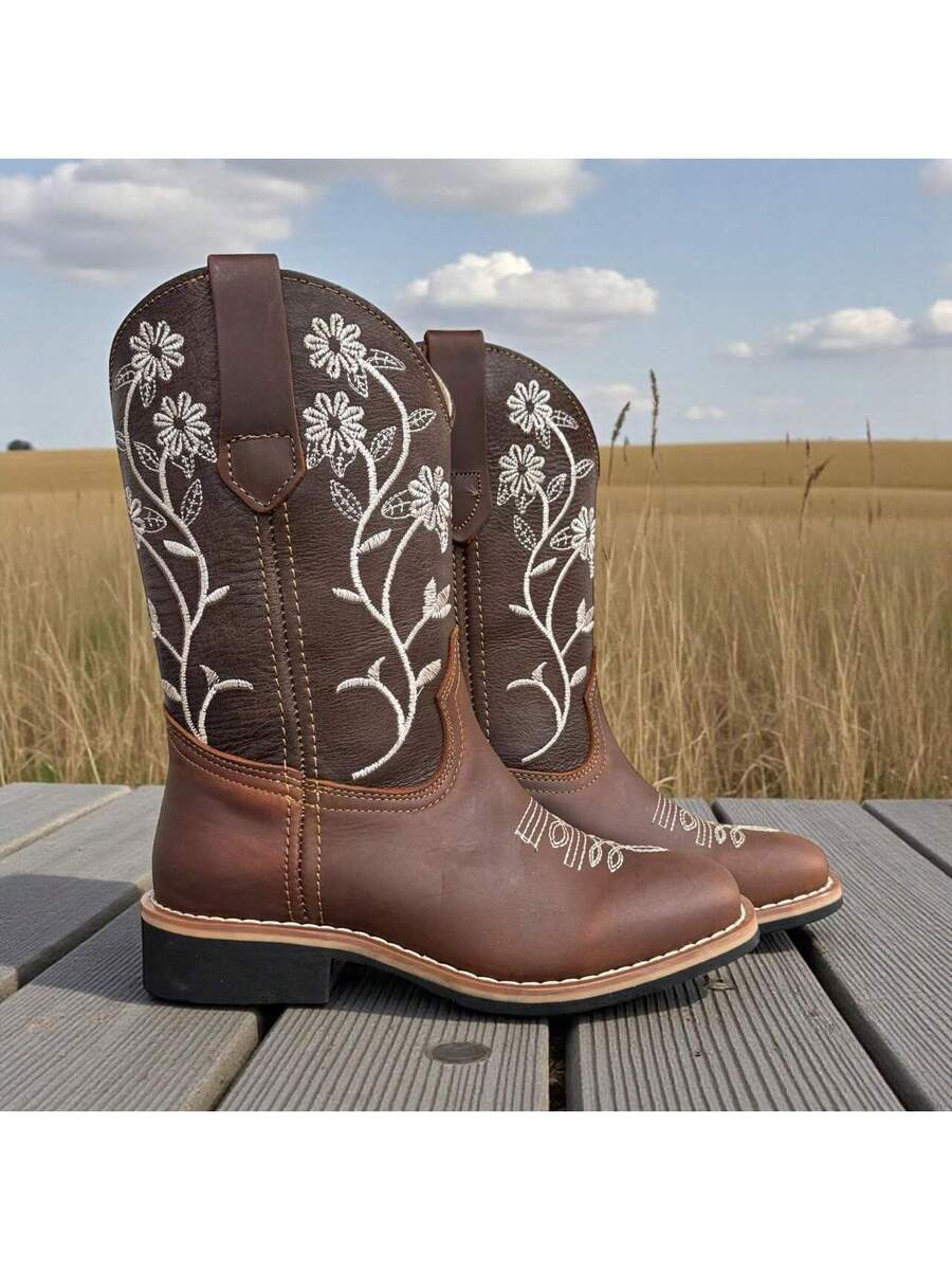 BOTA ELEGANTE VAQUERA CALIDAD PREMIUM EN PIEL RODEO PARA DAMA SUPER COMODA