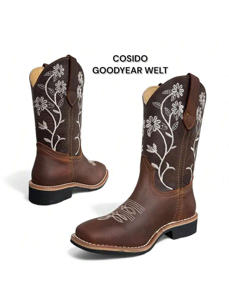 BOTA ELEGANTE VAQUERA CALIDAD PREMIUM EN PIEL RODEO PARA DAMA SUPER COMODA