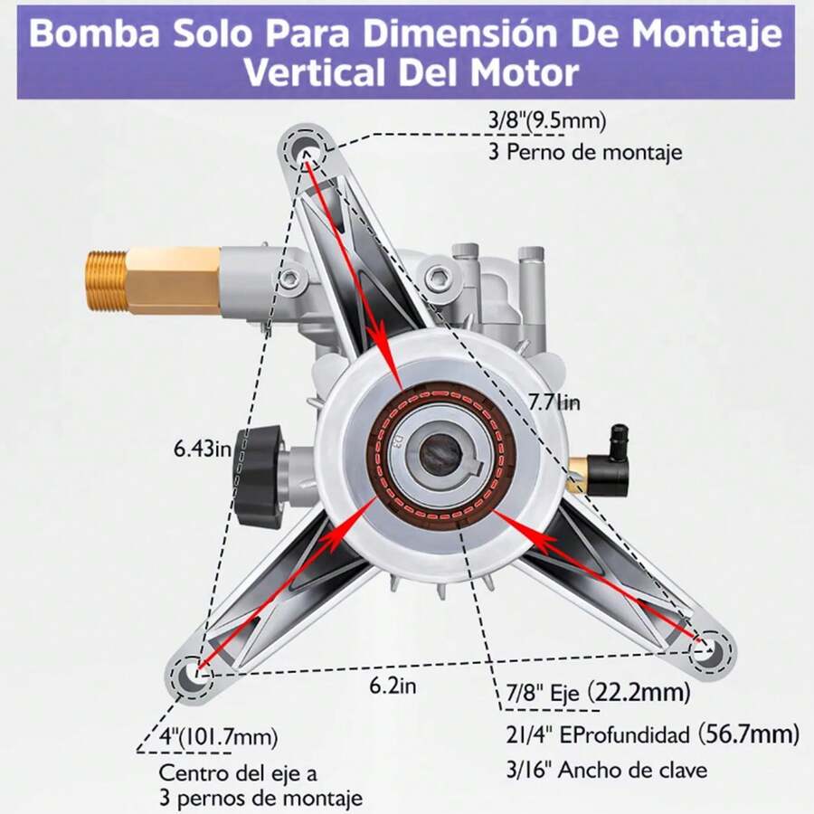Bomba De Lavado A Alta Presión, 3400 Psi, 2.5 Gpm