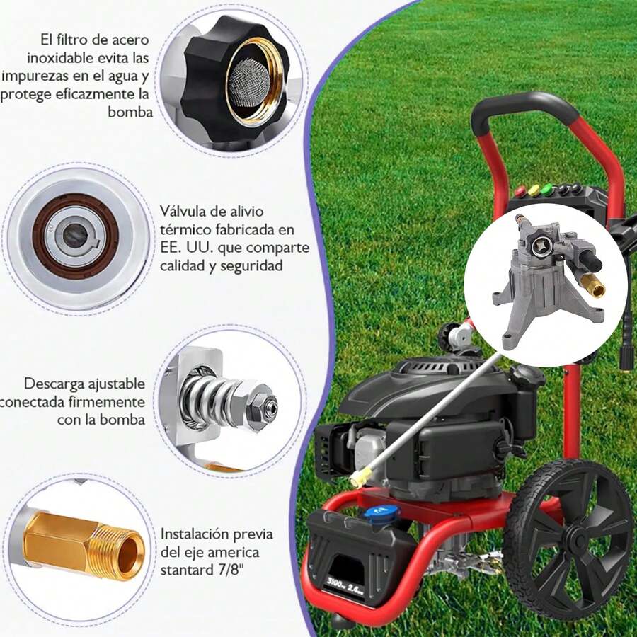 Bomba De Lavado A Alta Presión, 3400 Psi, 2.5 Gpm
