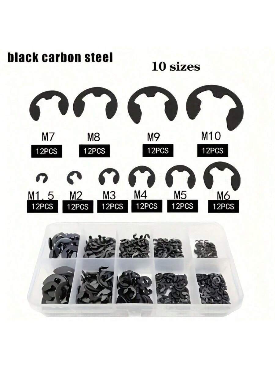 120 piezas Juego de anillos de retención surtidos M1.5-M10
