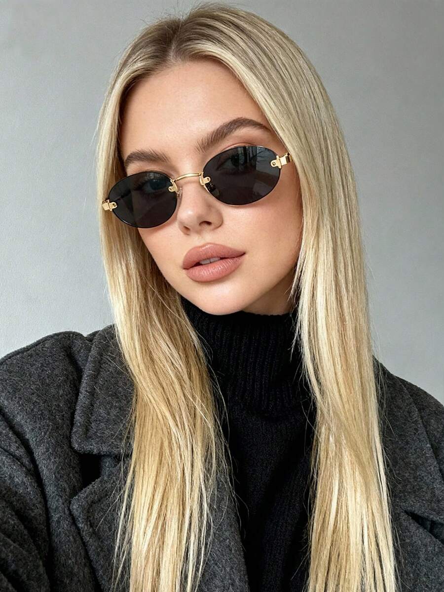 gafas elegantes y de alta gama con forma ovalada para mujeres