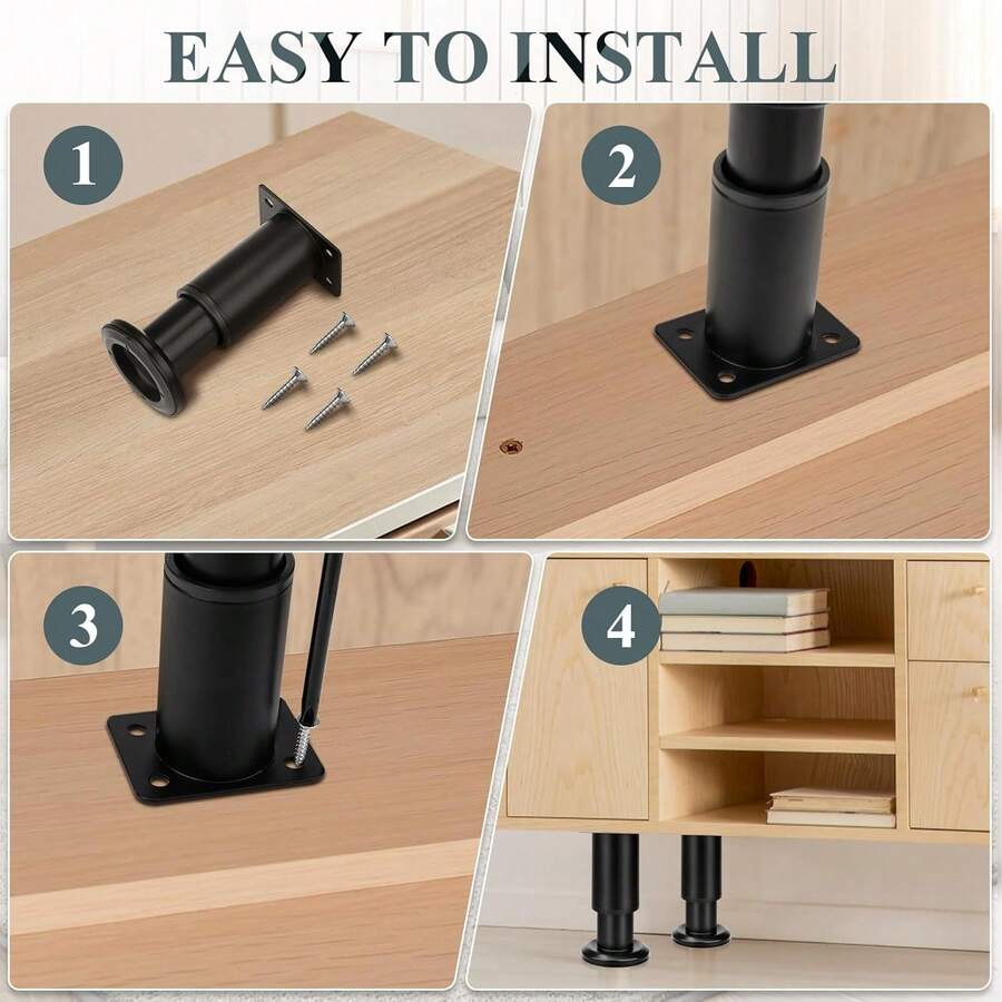 4 Patas De Muebles Ajustable