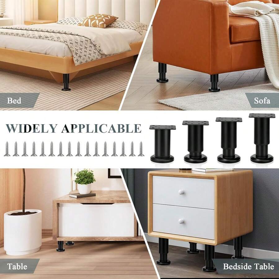 4 Patas De Muebles Ajustable