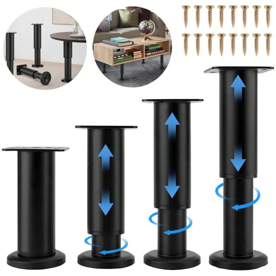 4 Patas De Muebles Ajustable