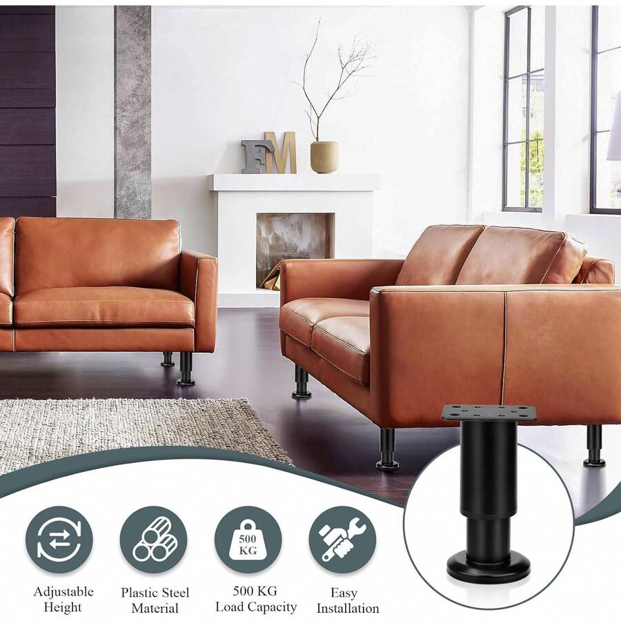 4 Patas De Muebles Ajustable