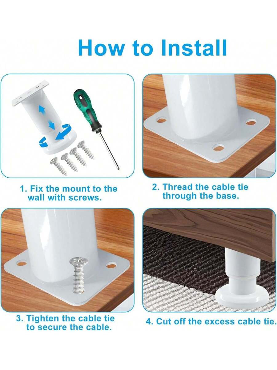 4 Patas De Muebles Ajustable