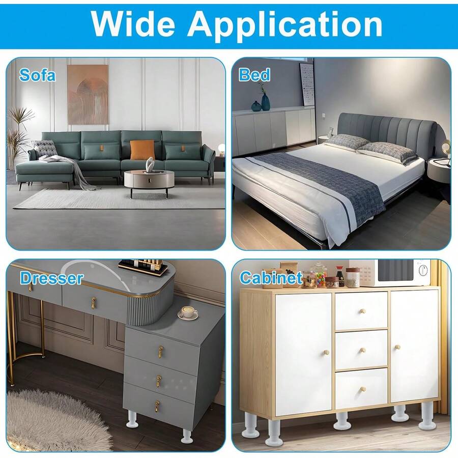 4 Patas De Muebles Ajustable