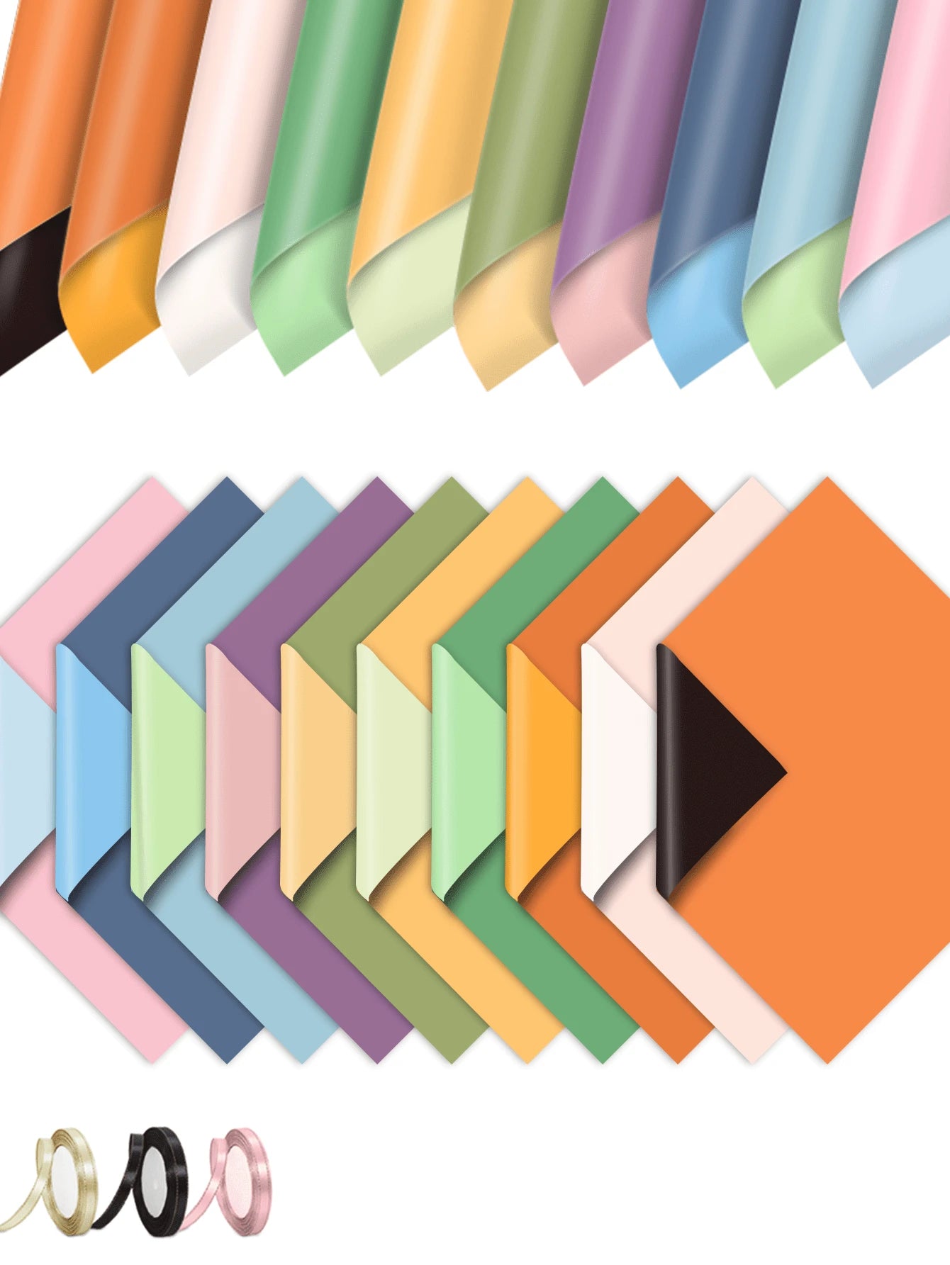100 Hojas Papel Coreano Celofan