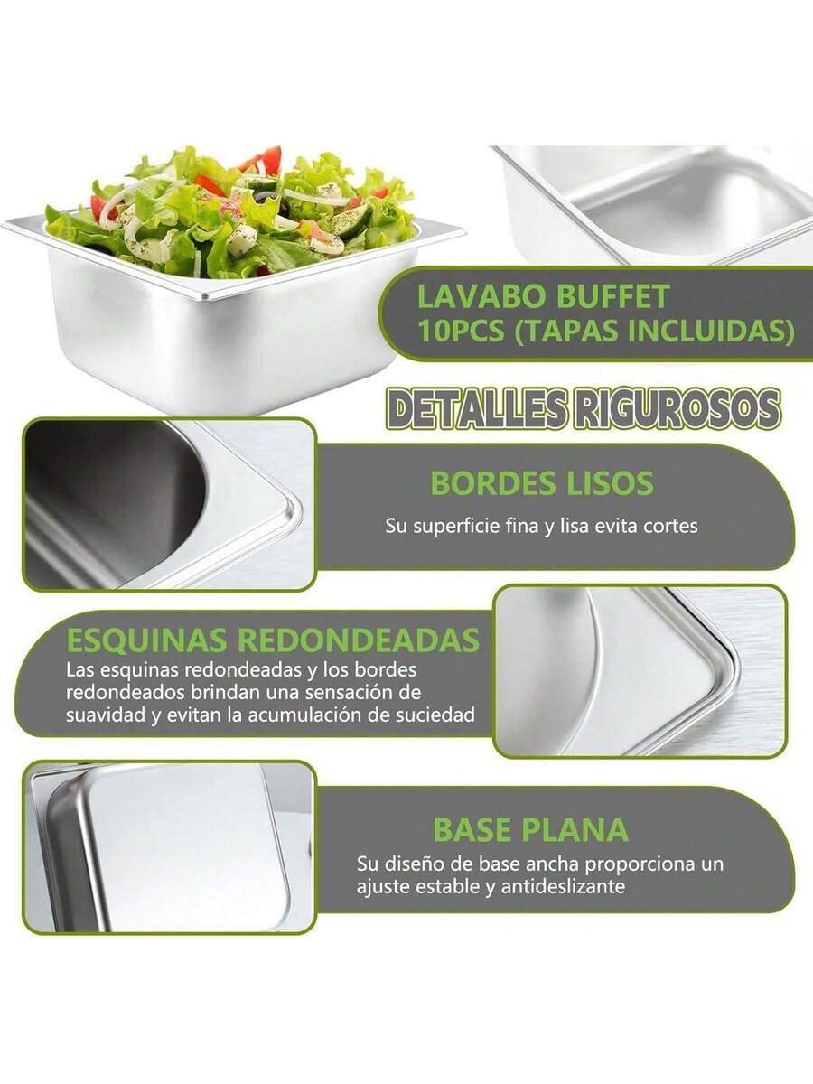 Juego De 10 Insertos Para Bufé
