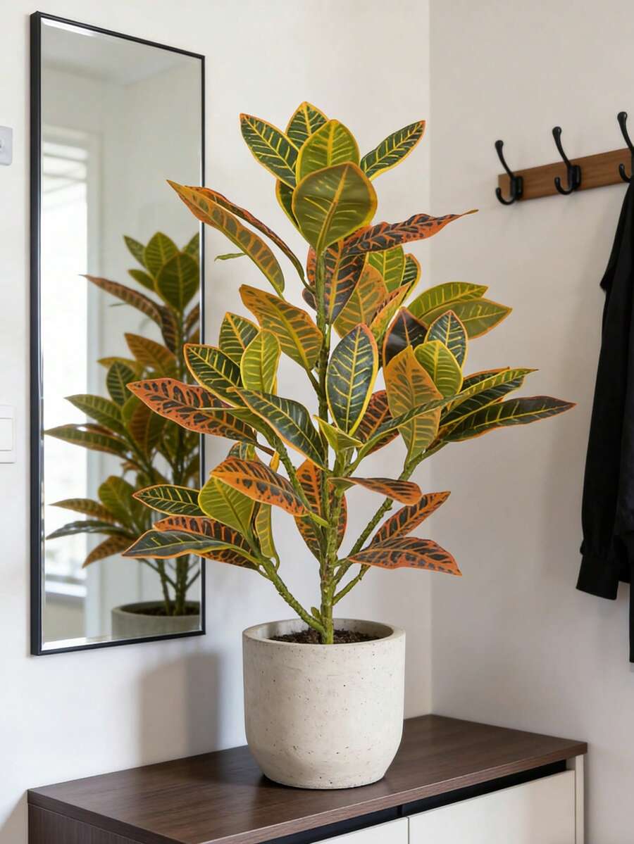 Árbol artificial de Ficus con hojas que cambian de color
