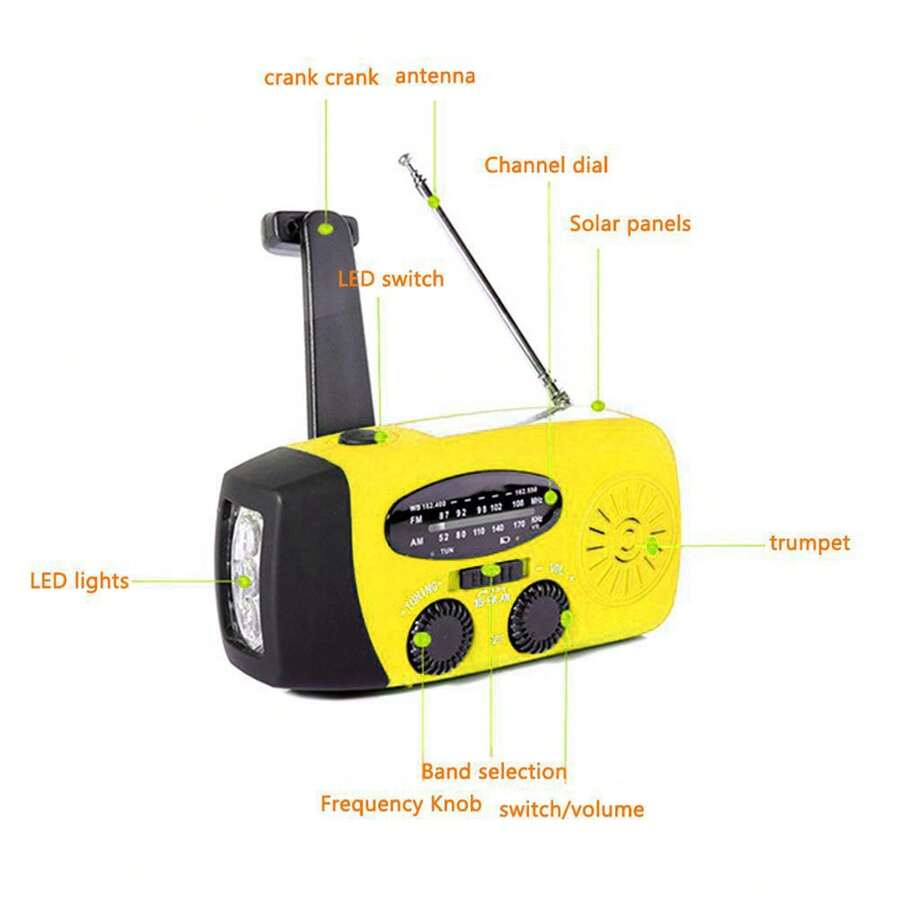 Radio de manivela de Emergencia
