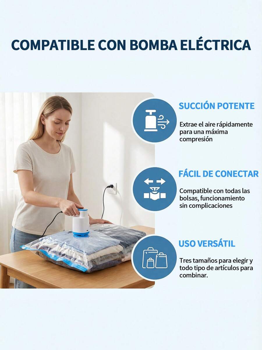 Bolsa De Almacenamiento Al Vacío Con Bomba Eléctrica