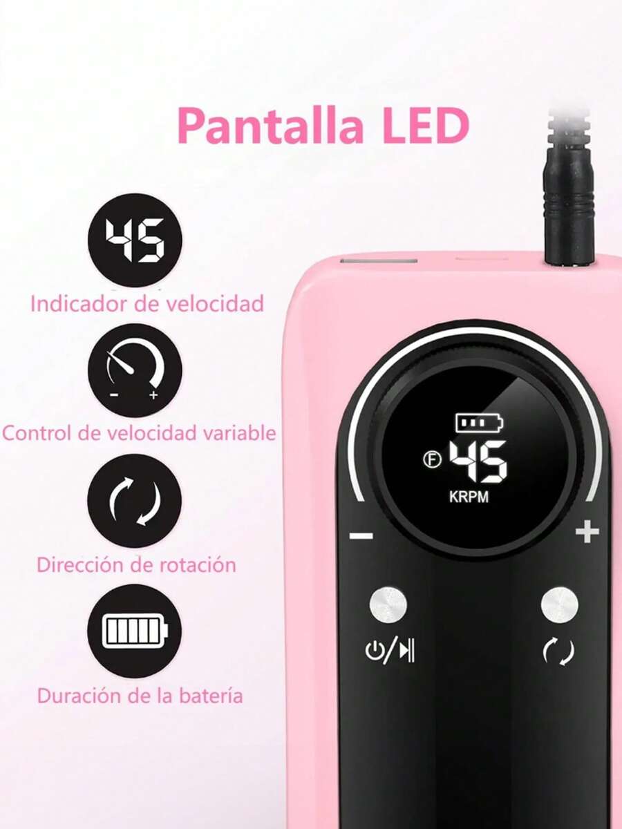 Pulidor Esmeril Drill Uñas Profesional Taladro 45000 Rpm