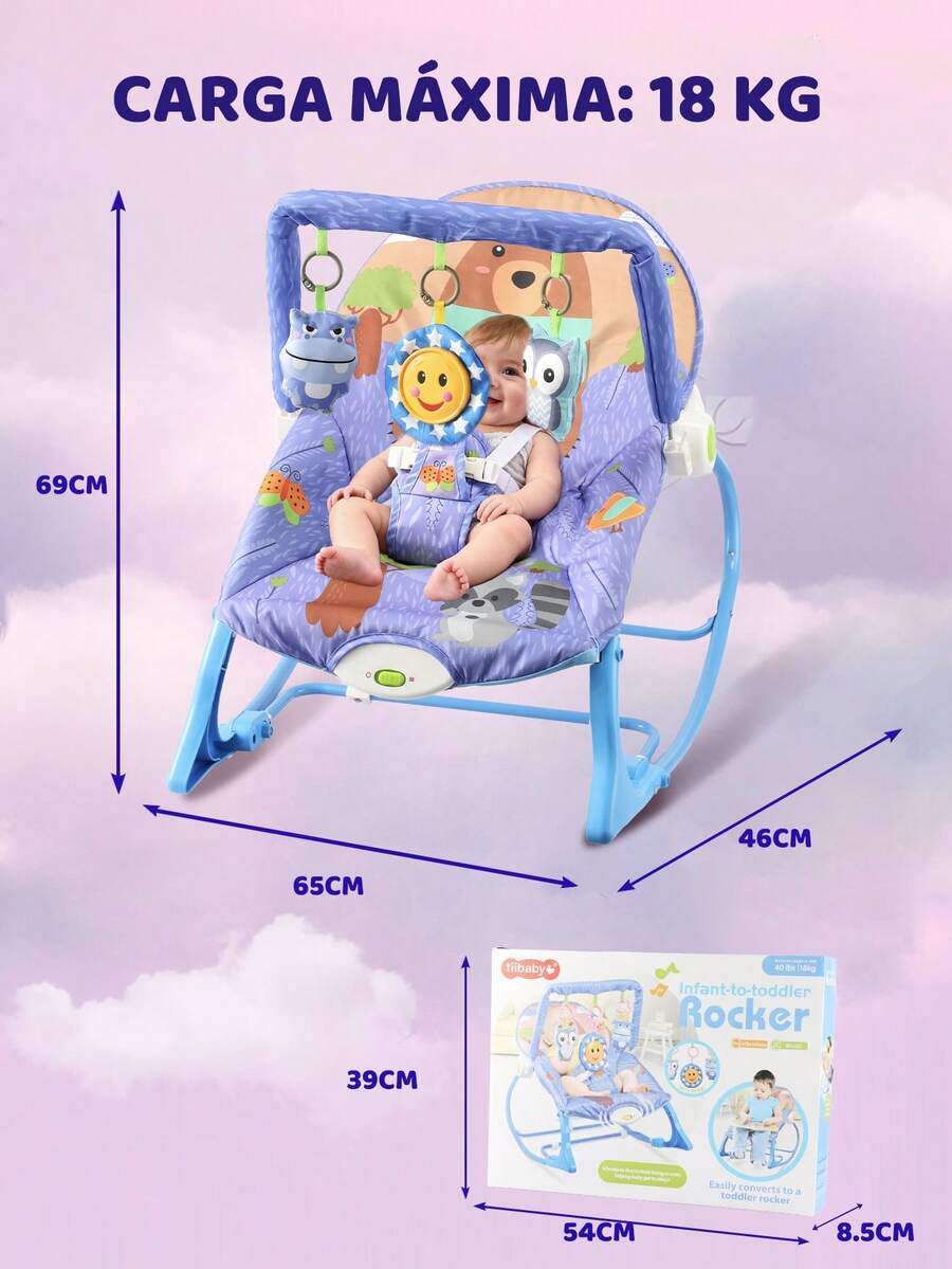 Silla mecedora multifuncional para bebés