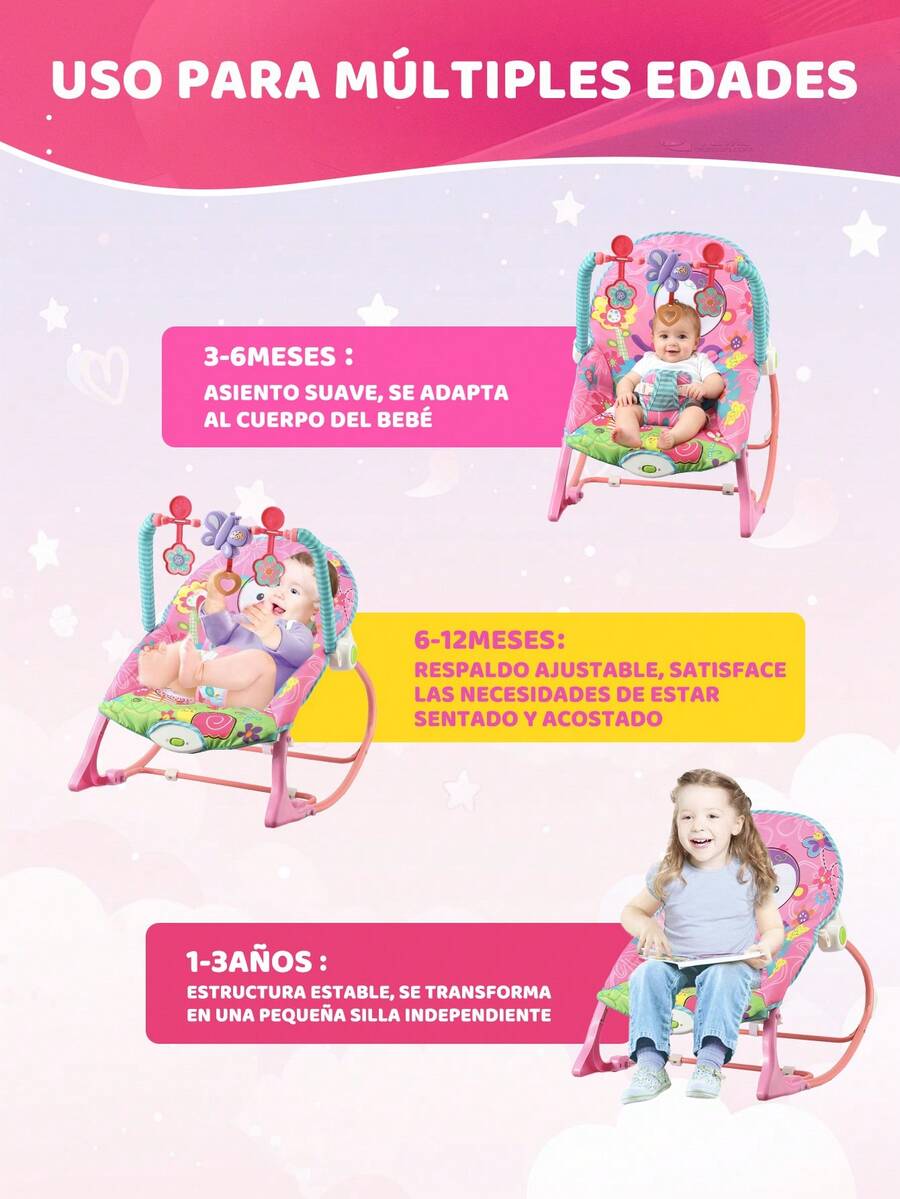 Silla mecedora multifuncional para bebés