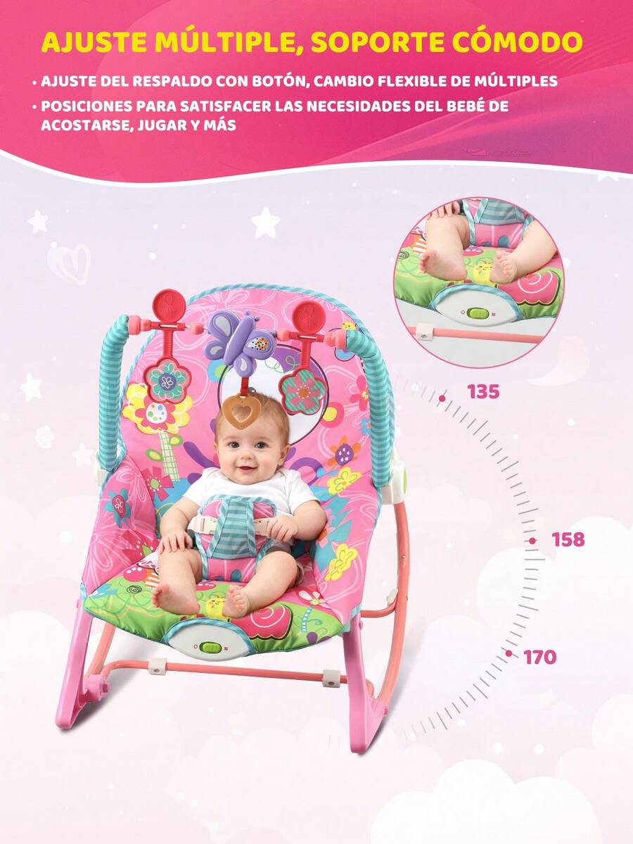 Silla mecedora multifuncional para bebés