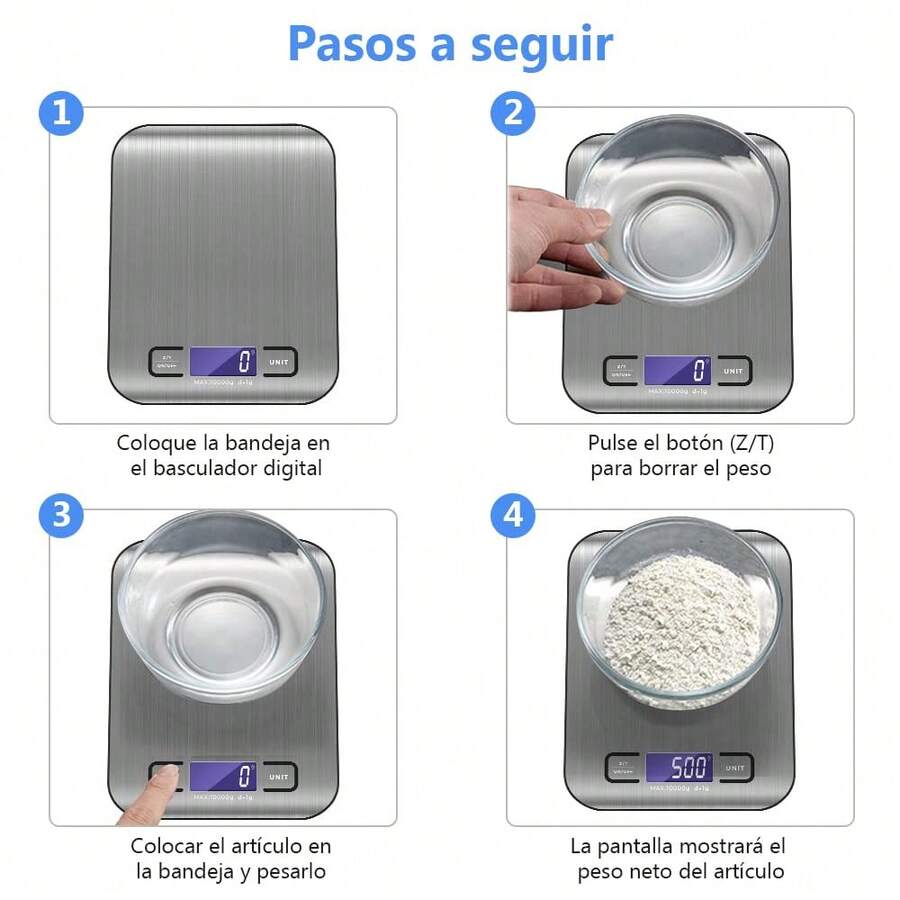 Bascula Digital Cocina Recargable