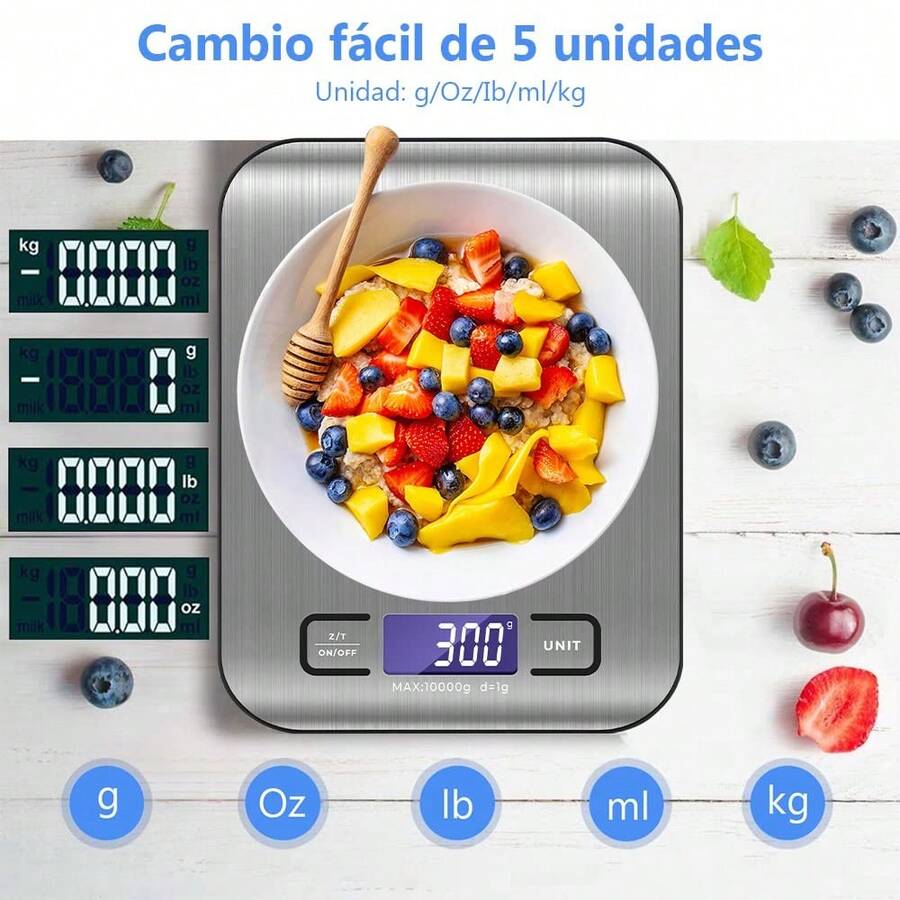 Bascula Digital Cocina Recargable
