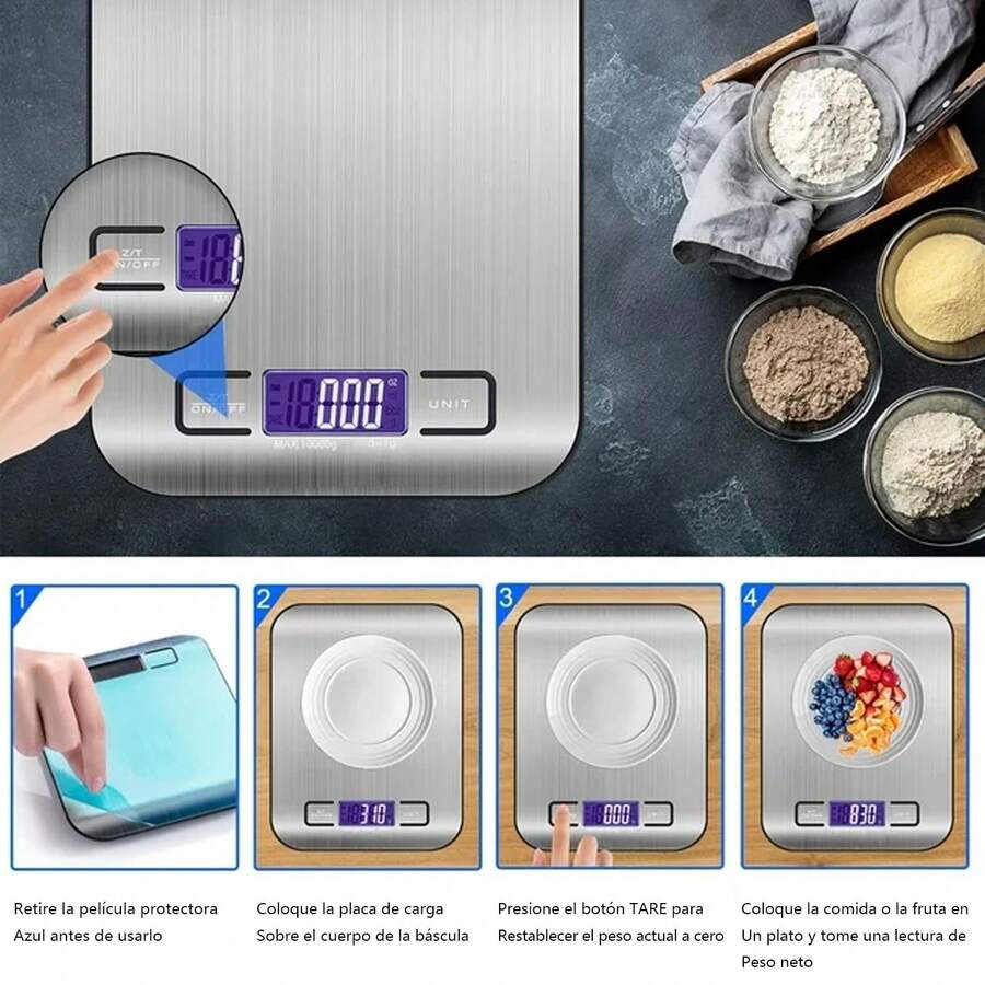 Bascula Digital Cocina Recargable