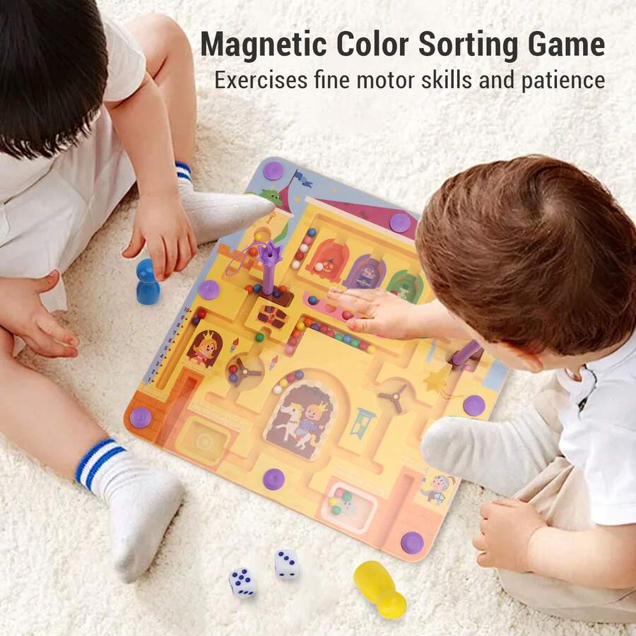 2 En 1 Laberinto Magnético Niños Juguetes Montessori