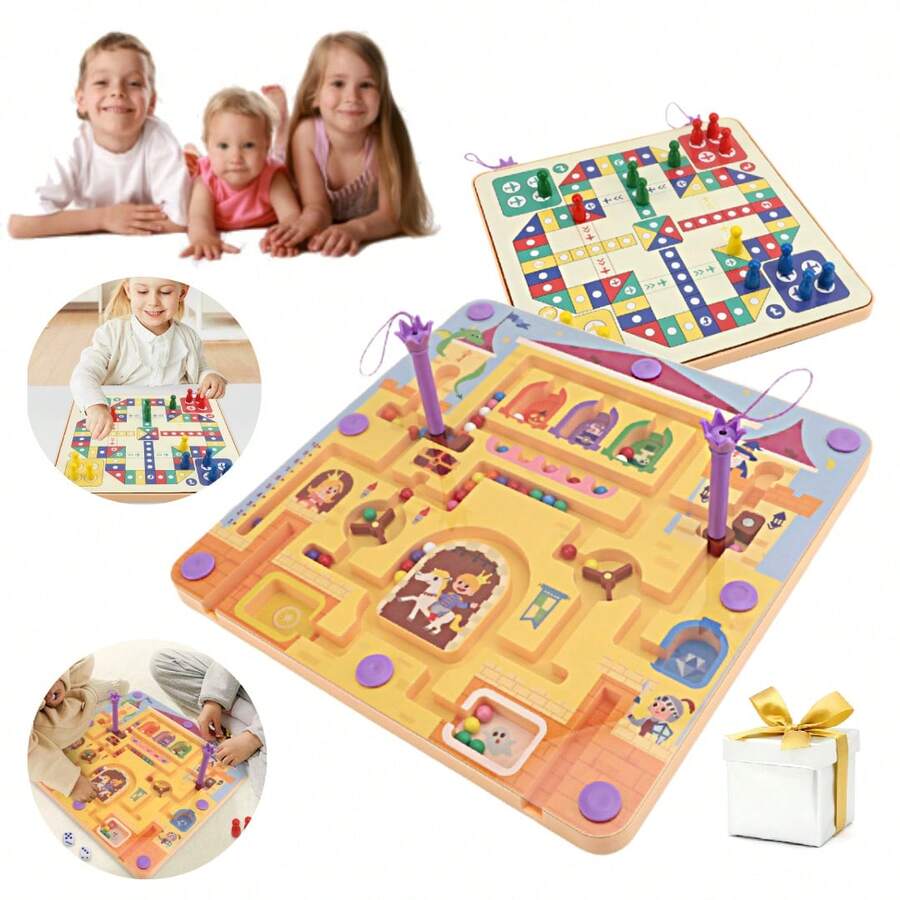 2 En 1 Laberinto Magnético Niños Juguetes Montessori