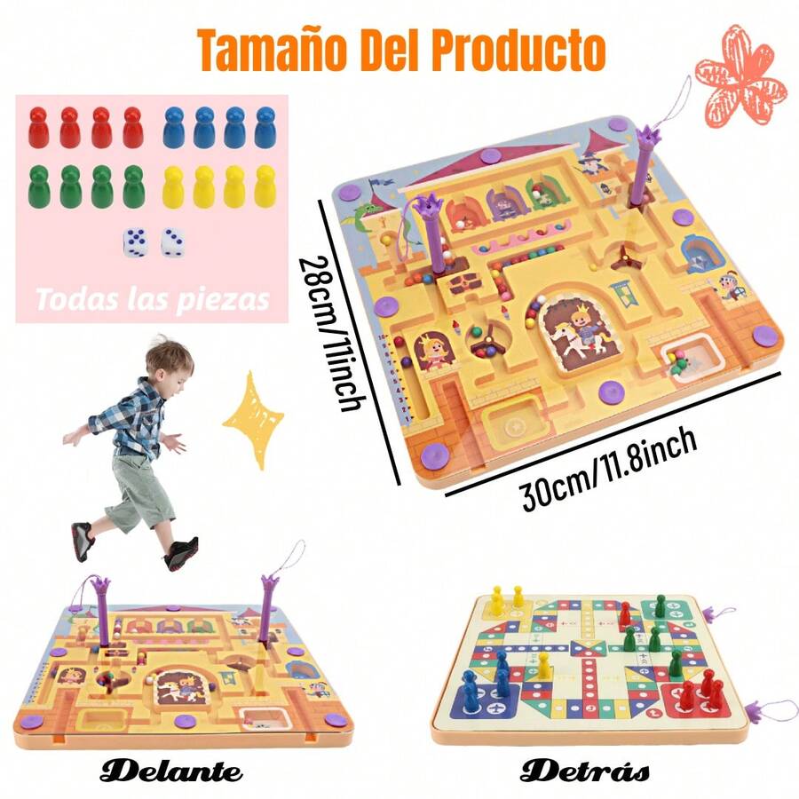 2 En 1 Laberinto Magnético Niños Juguetes Montessori